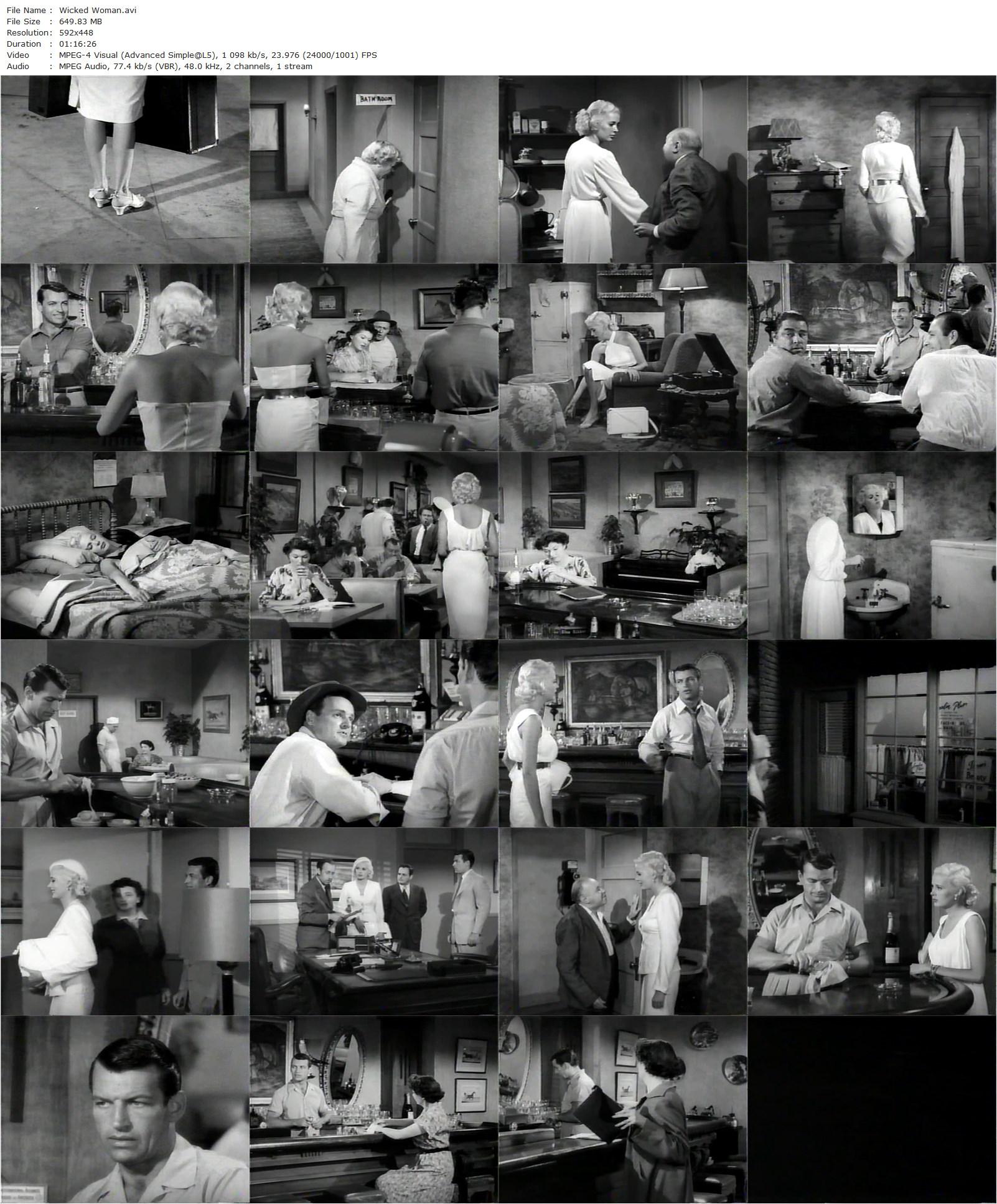 Wicked Woman (1953) Russell Rouse, Beverly Michaels, Richard Egan, Percy Helton-poster