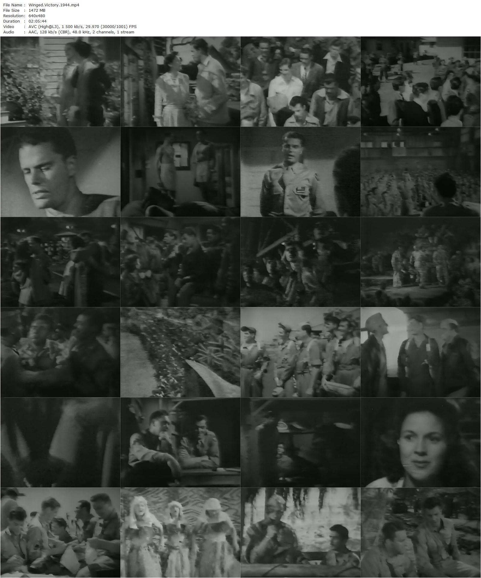 Winged Victory (1944) George Cukor, Lon McCallister, Jeanne Crain, Edmond O’Brien-poster