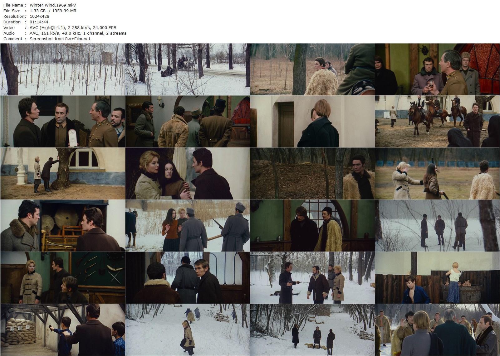 Winter Wind / Sirokkó (1969) Miklós Jancsó, Jacques Charrier, Marina Vlady, Ewa Swann-poster