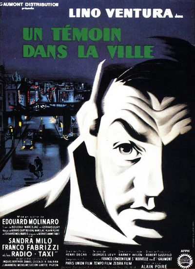 Witness in the City (1959) Édouard Molinaro, Lino Ventura, Sandra Milo, Franco Fabrizi