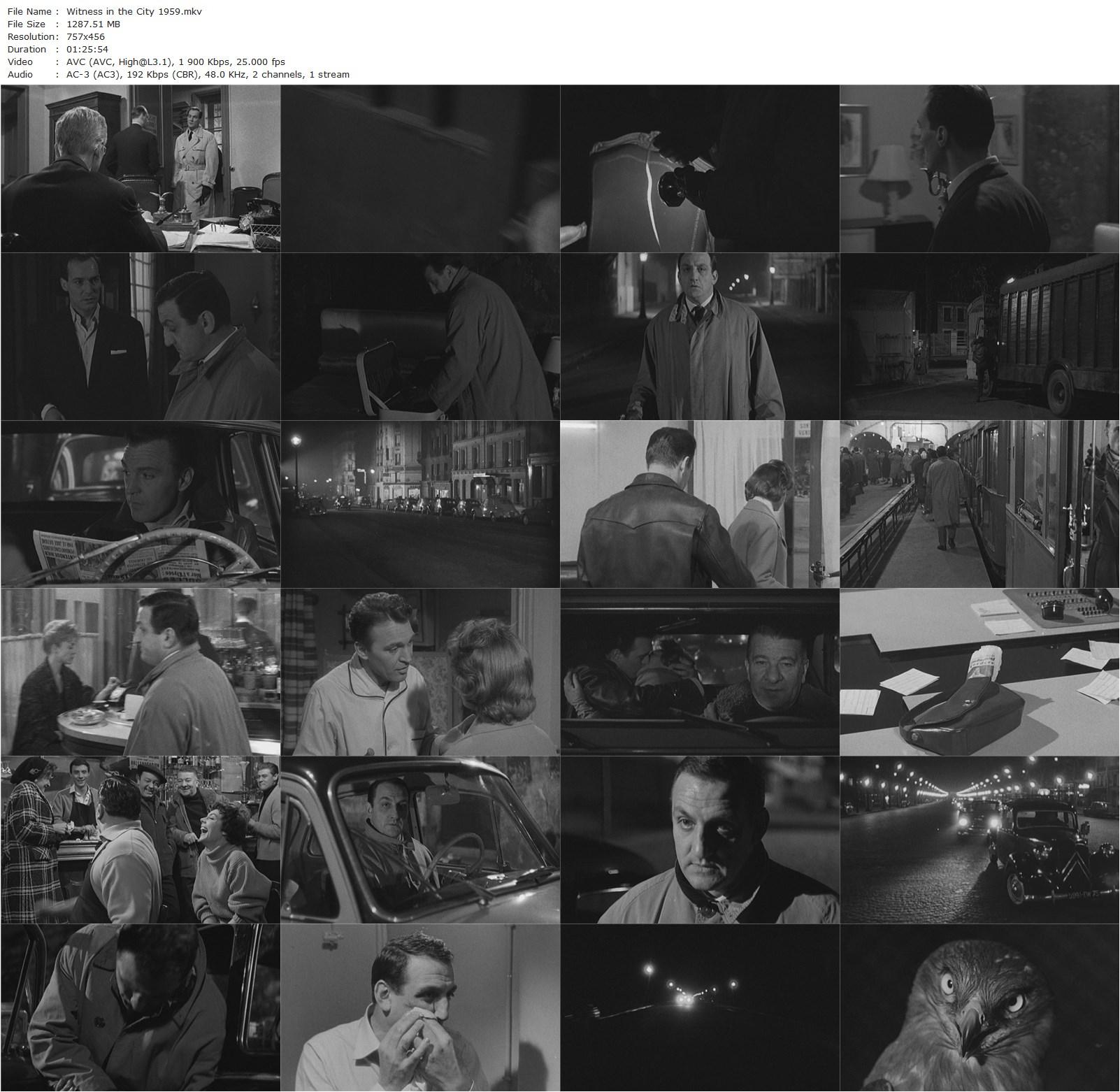 Witness in the City (1959) Édouard Molinaro, Lino Ventura, Sandra Milo, Franco Fabrizi-poster