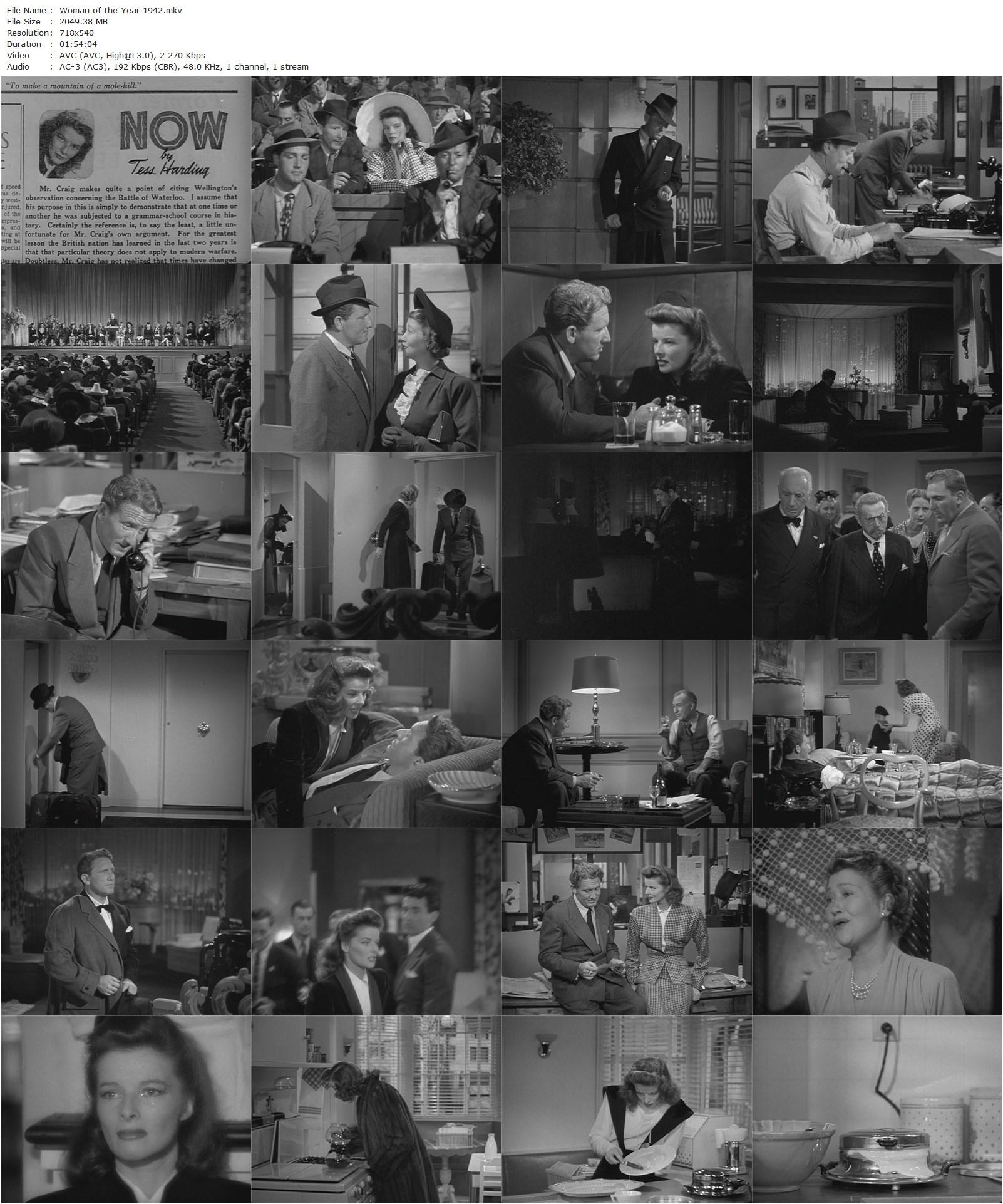 Woman of the Year (1942) George Stevens, Spencer Tracy, Katharine Hepburn, Fay Bainter-poster