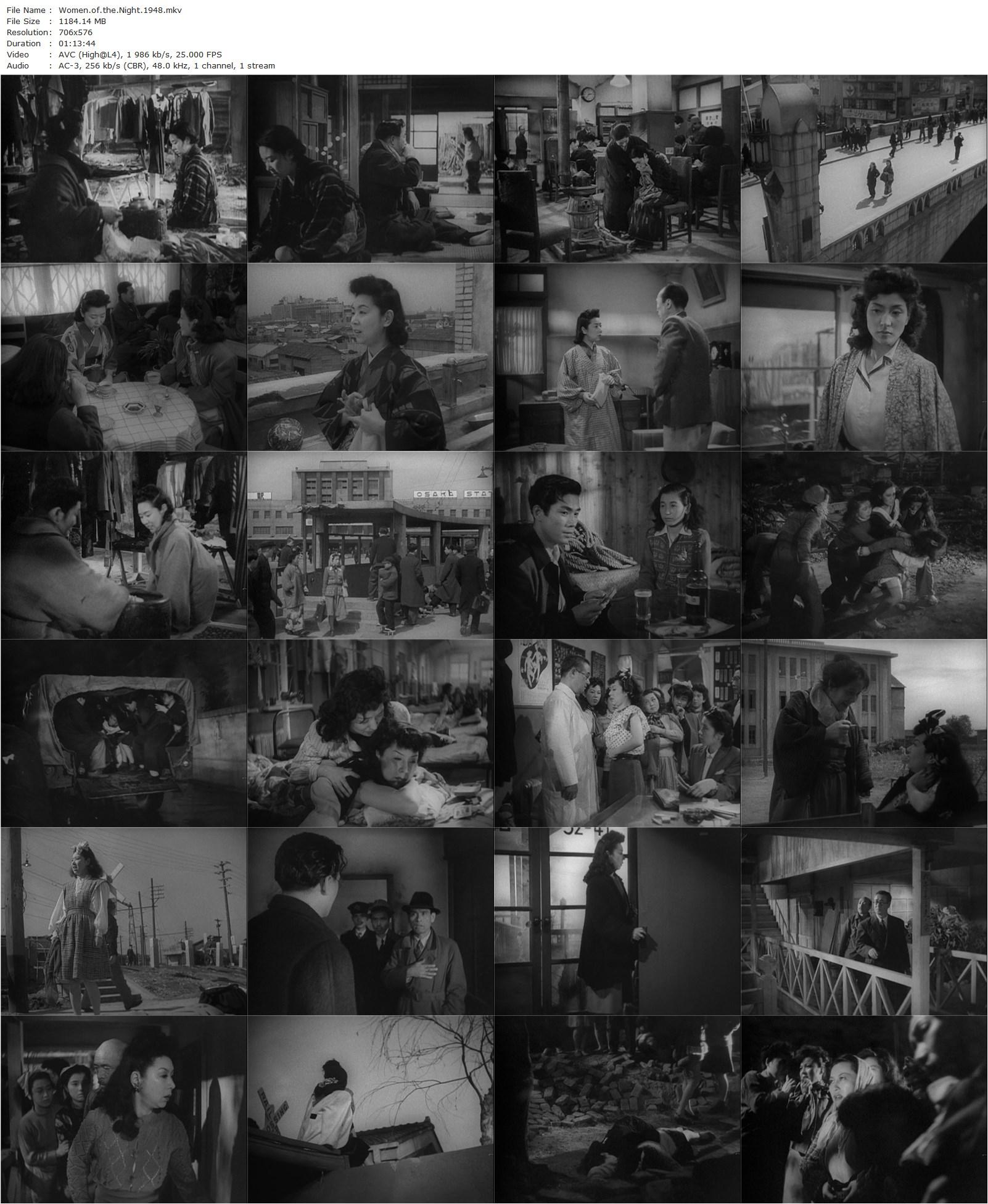 Women of the Night / Yoru no onnatachi (1948) Kenji Mizoguchi, Kinuyo Tanaka, Sanae Takasugi, Tomie Tsunoda-poster