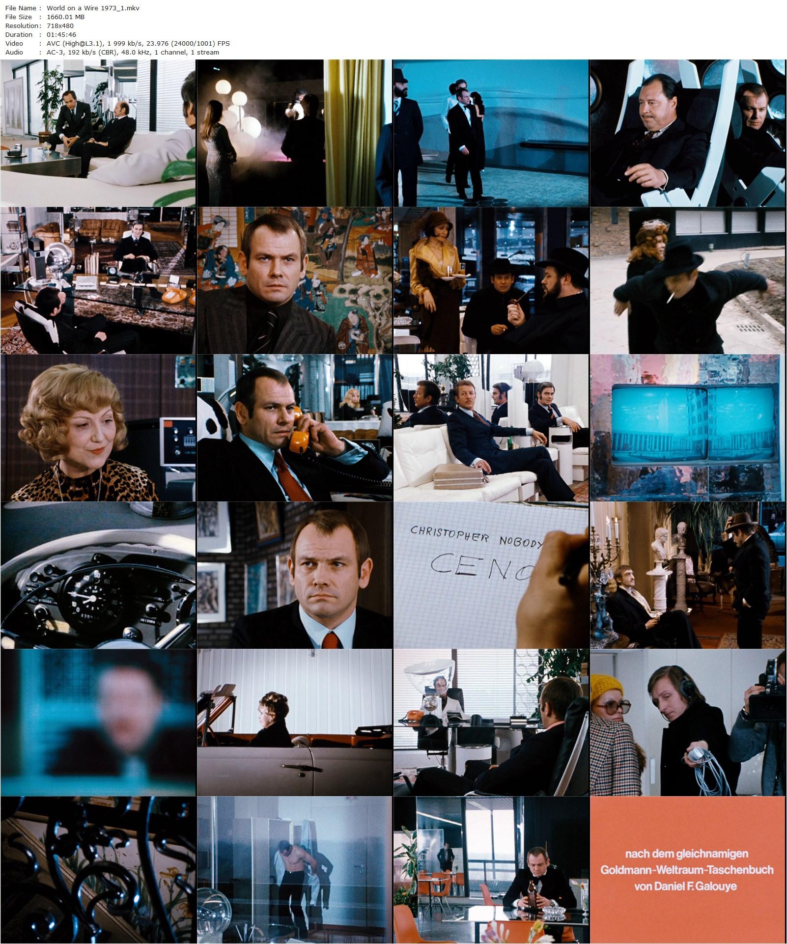 World on a Wire AKA Welt am Draht (1973) Rainer Werner Fassbinder, Klaus Löwitsch, Barbara Valentin, Mascha Rabben-poster