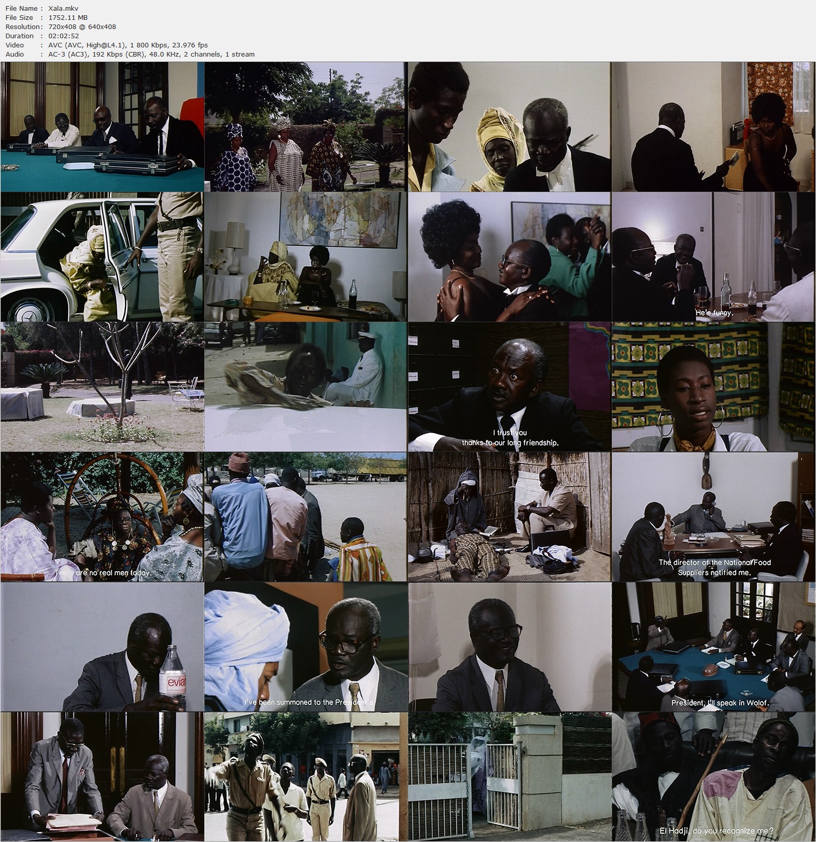 Xala (1975) Ousmane Sembene, Thierno Leye, Myriam Niang, Seune Samb, Comedy-poster