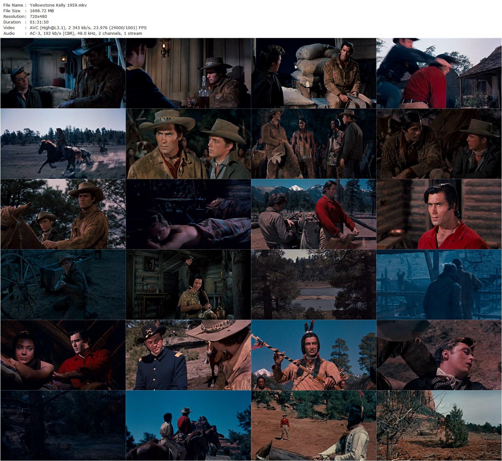 Yellowstone Kelly (1959) Gordon Douglas, Clint Walker, Edd Byrnes, John Russell-poster