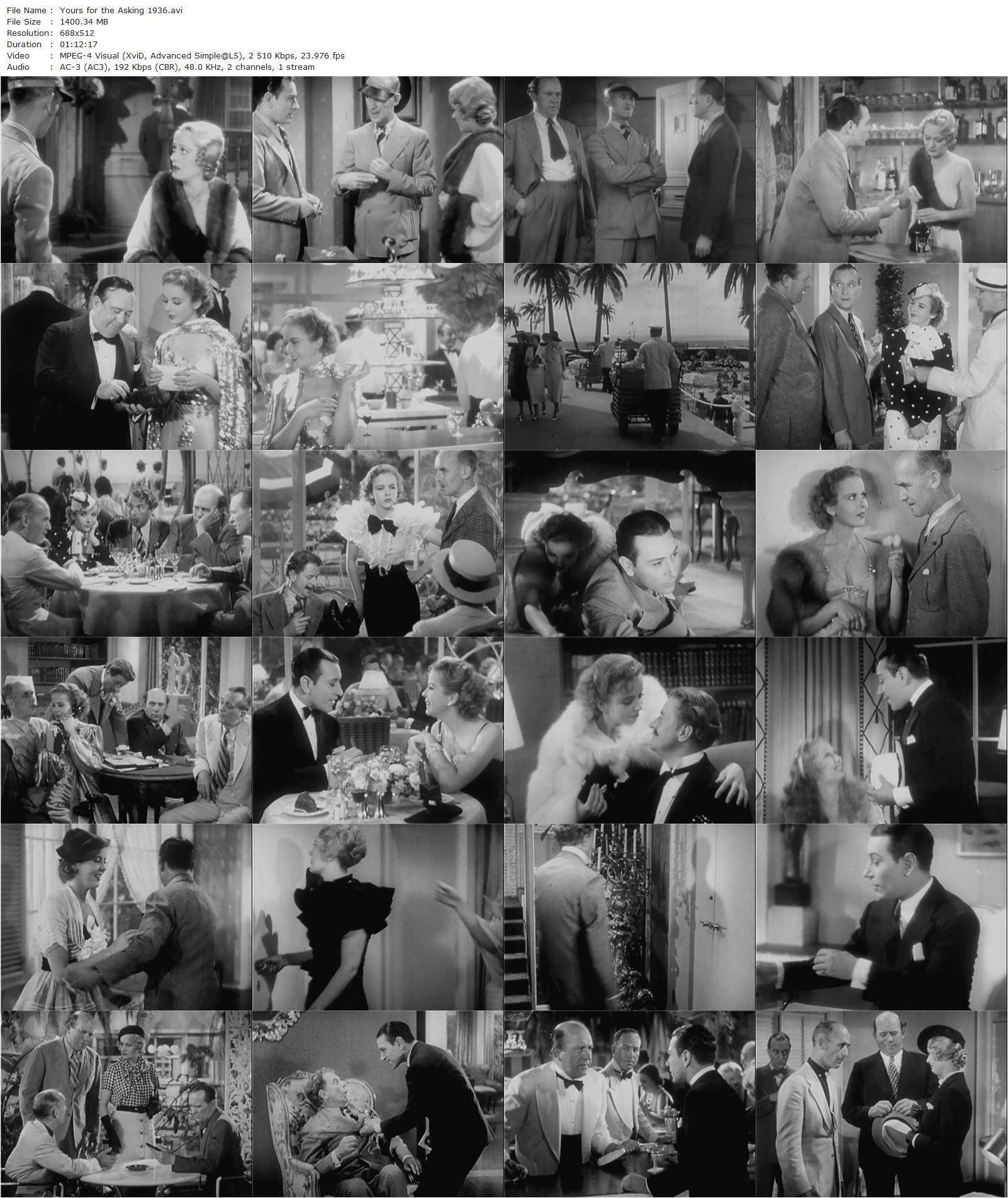 Yours for the Asking (1936) Alexander Hall, George Raft, Dolores Costello, Ida Lupino-poster