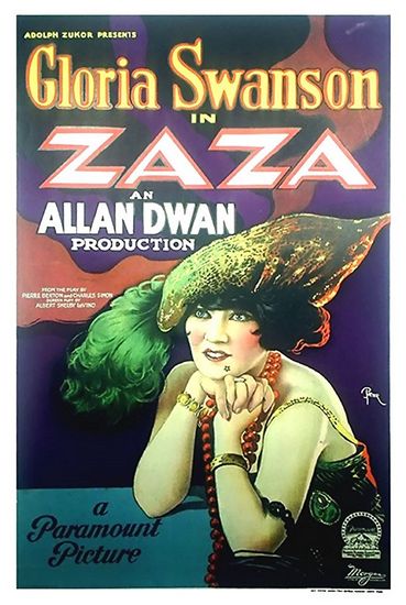 Zaza (1923) Allan Dwan, Gloria Swanson, H.B. Warner, Ferdinand Gottschalk, Romance, Drama