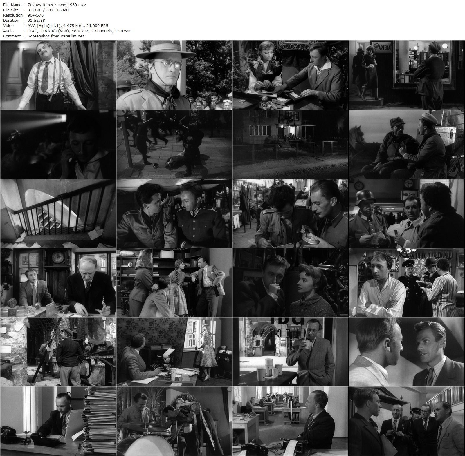 Zezowate szczescie / Bad Luck (1960) Andrzej Munk, Bogumil Kobiela, Maria Ciesielska, Helena Dabrowska-poster