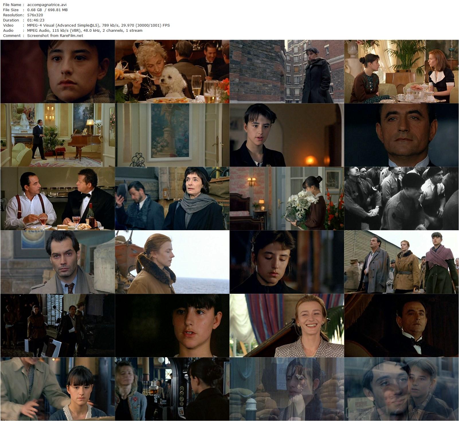 The Accompanist / L’accompagnatrice (1992) Claude Miller, Richard Bohringer, Elena Safonova, Romane Bohringer-poster