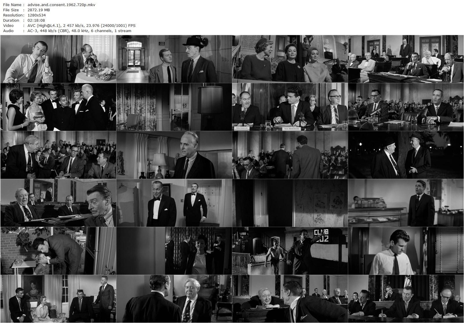 Advise and Consent (1962) Otto Preminger, Franchot Tone, Lew Ayres, Henry Fonda-poster