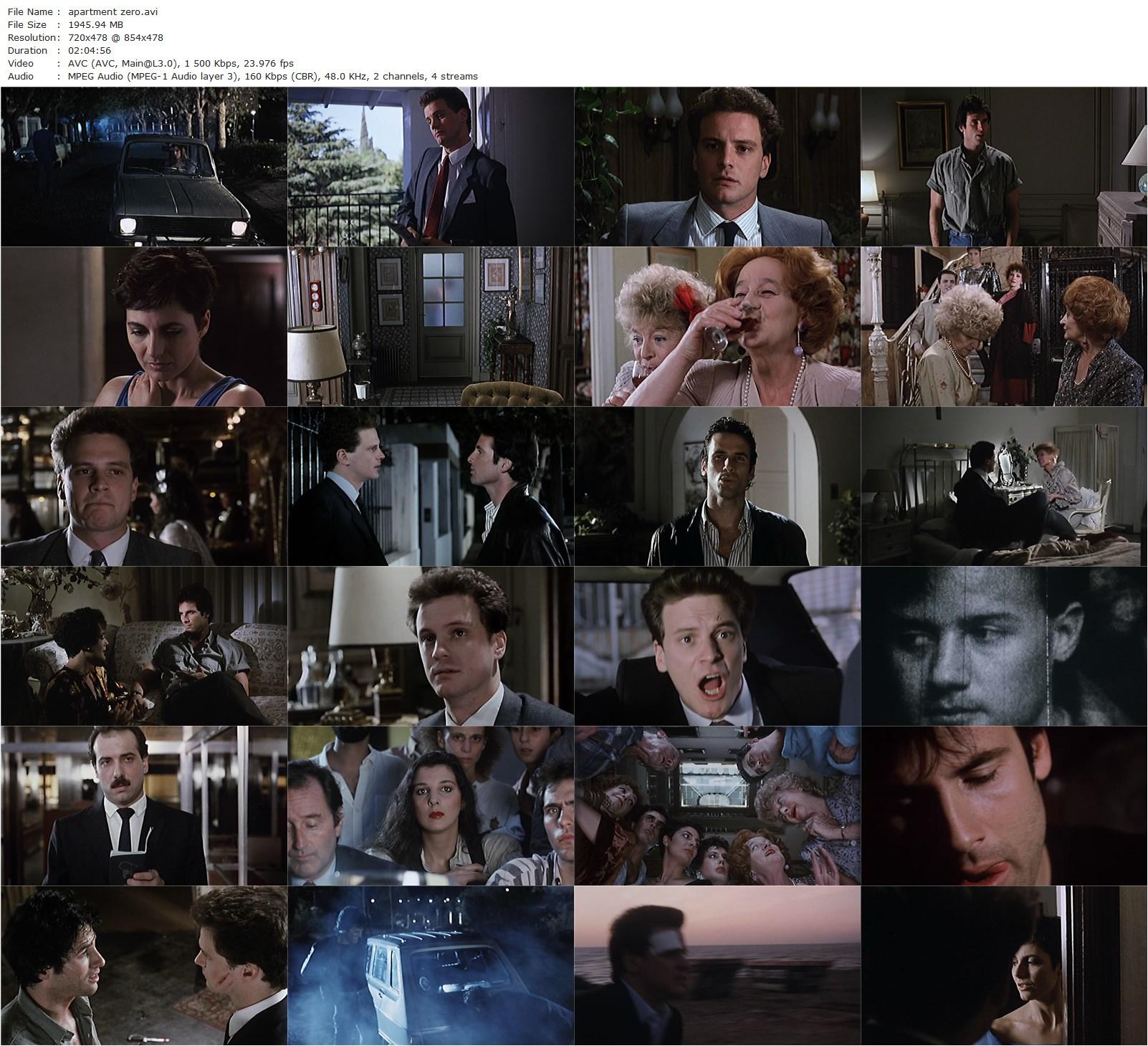 Apartment Zero (1988) Martin Donovan, Hart Bochner, Colin Firth, Dora Bryan-poster