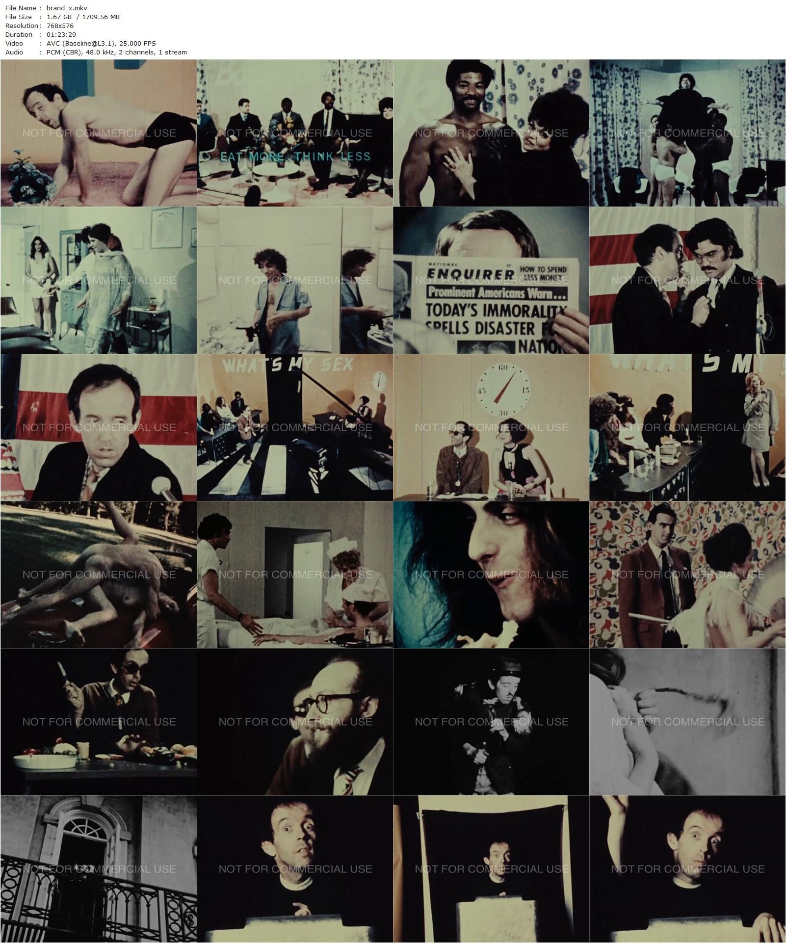 Brand X (1970) Win Chamberlain, Taylor Mead, Sally Kirkland, Tally Brown-poster