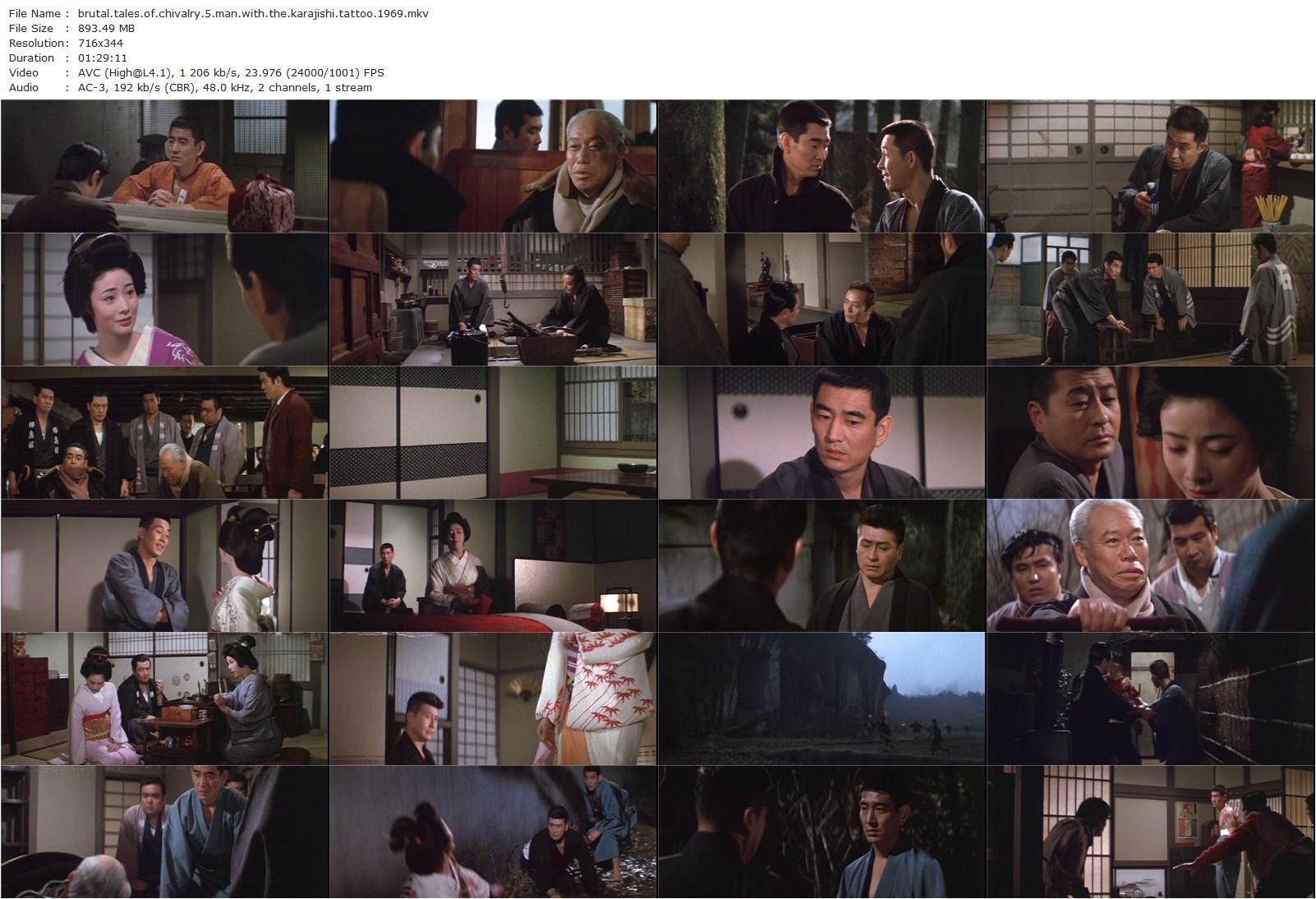 Brutal Tales of Chivalry 5: Man with the Karajishi Tattoo (1969) Masahiro Makino-poster