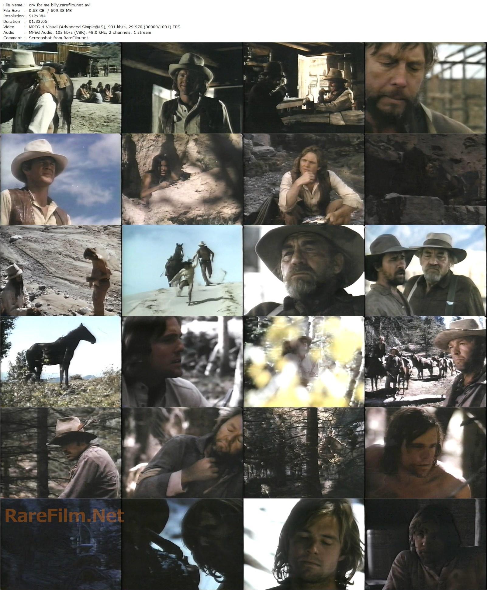 Cry for Me, Billy (1972) William A. Graham, Cliff Potts, Maria Potts, Harry Dean Stanton-poster