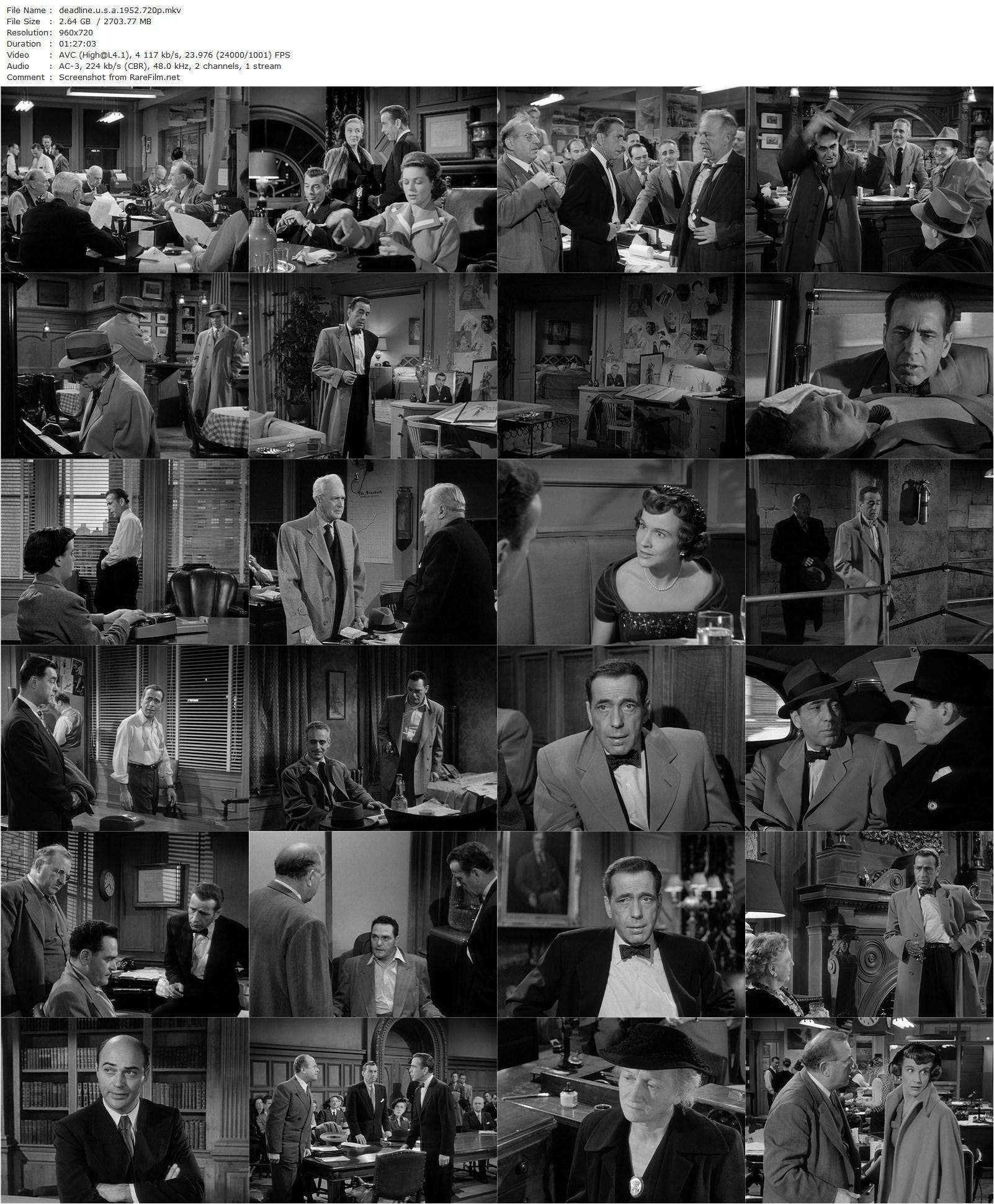 Deadline – U.S.A. (1952) Richard Brooks, Humphrey Bogart, Ethel Barrymore, Kim Hunter-poster