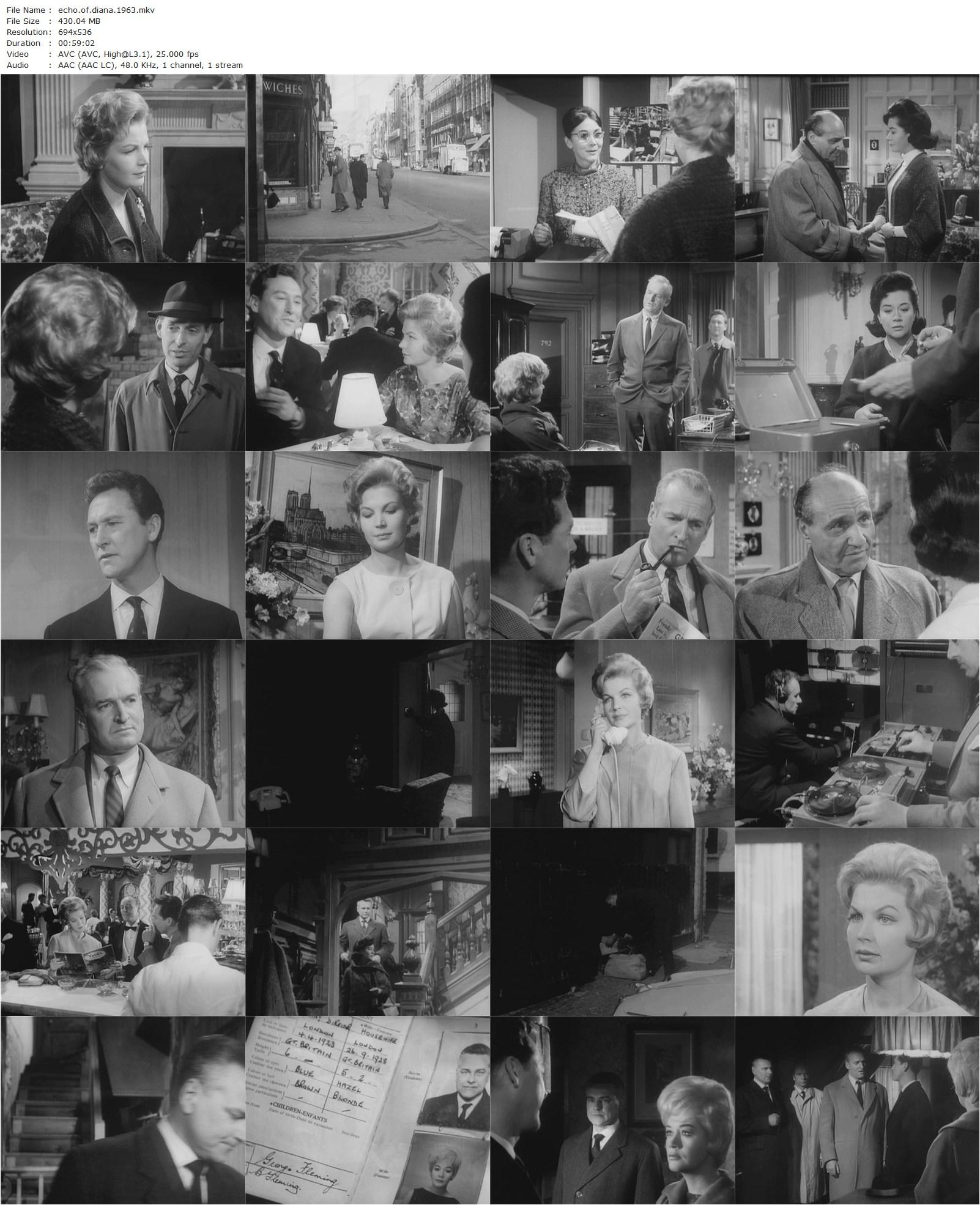 Echo of Diana (1963) Ernest Morris, Vincent Ball, Betty McDowall, Geoffrey Toone-poster