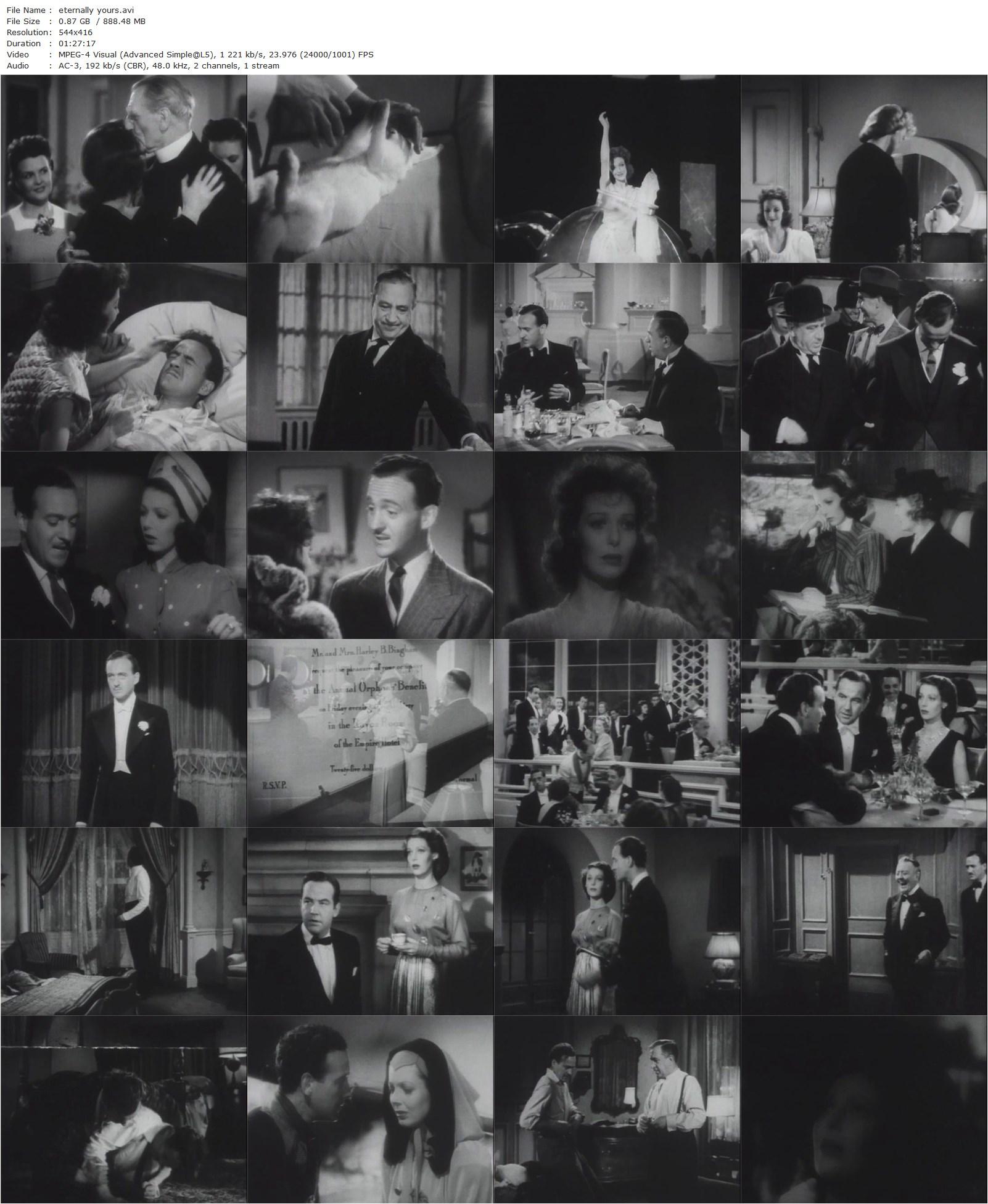 Eternally Yours (1939) Tay Garnett, Loretta Young, David Niven, Hugh Herbert-poster