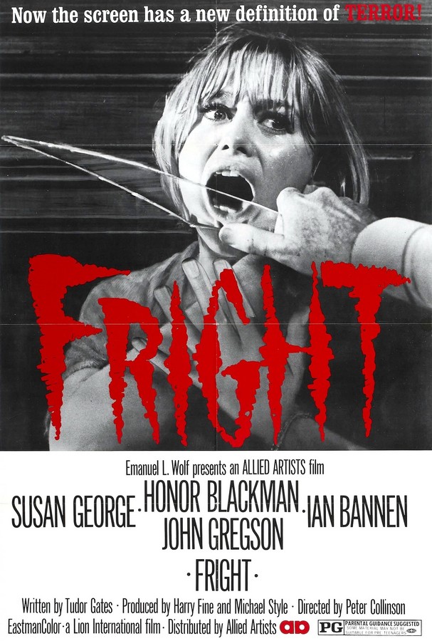 Fright (1971) Peter Collinson, Honor Blackman, Susan George, Ian Bannen, Thriller
