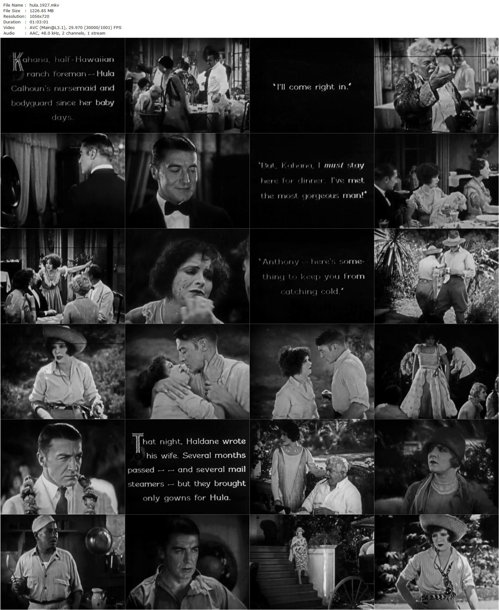 Hula (1927) Victor Fleming, Clara Bow, Clive Brook, Arlette Marchal-poster