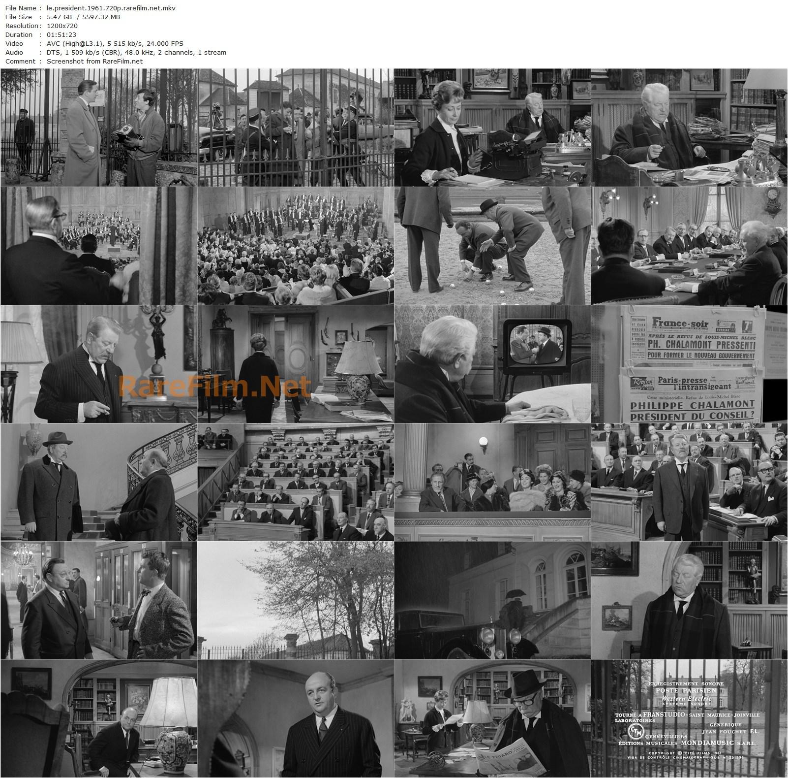 The President / Le président (1961) Henri Verneuil, Jean Gabin, Bernard Blier, Renée Faure-poster