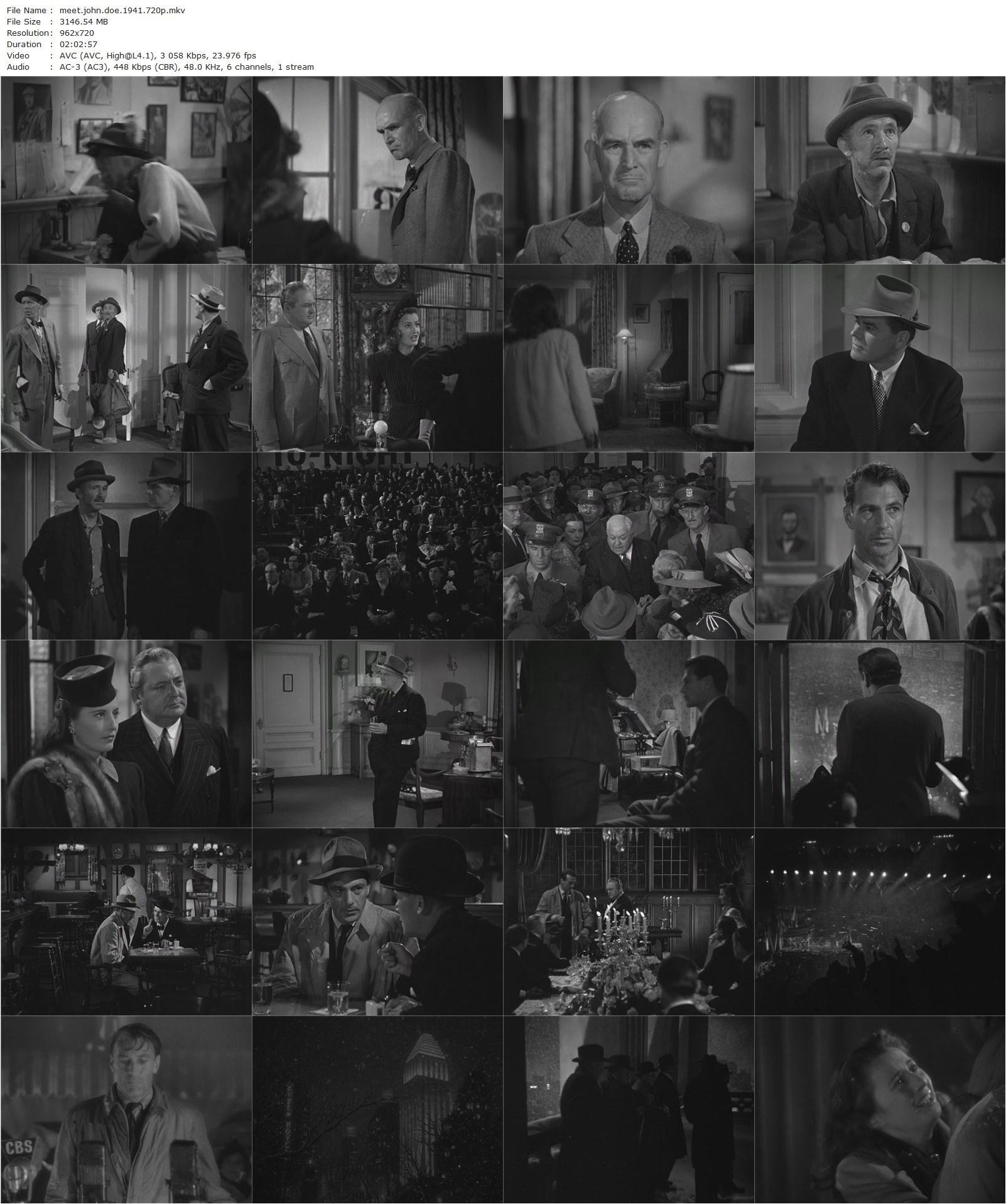 Meet John Doe (1941) Frank Capra, Gary Cooper, Barbara Stanwyck, Edward Arnold-poster