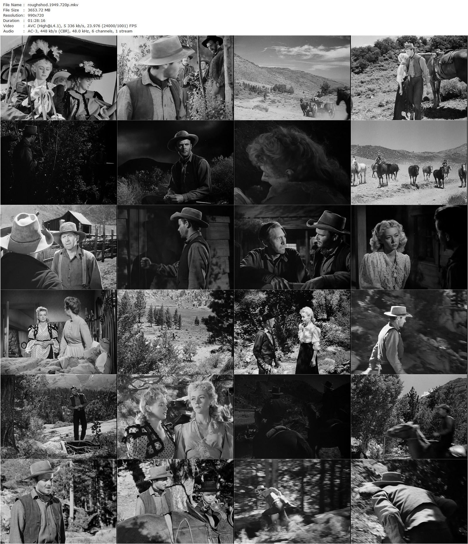 Roughshod (1949) Mark Robson, Robert Sterling, Gloria Grahame, Claude Jarman Jr.-poster