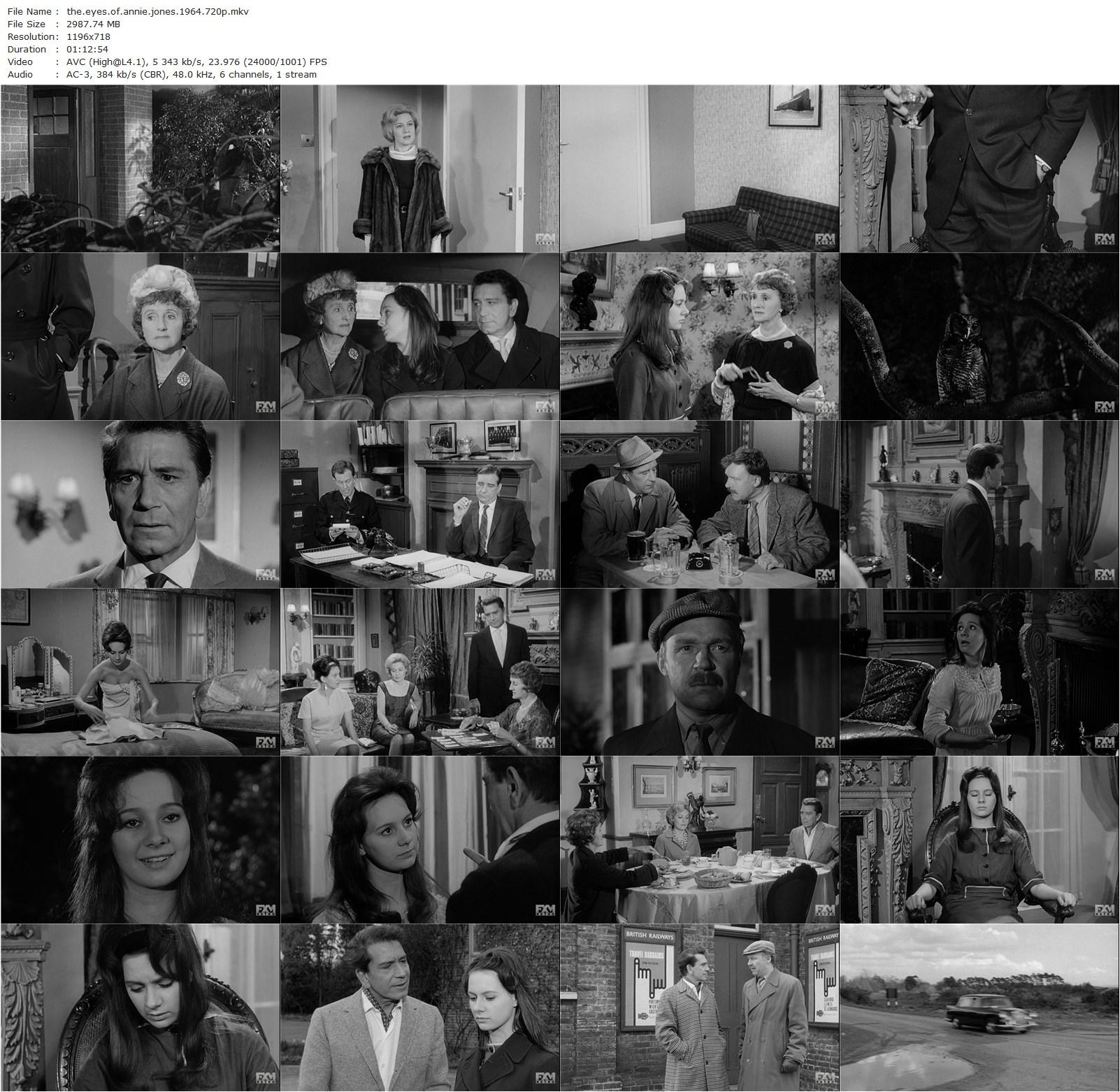 The Eyes of Annie Jones (1964) Reginald Le Borg, Richard Conte, Francesca Annis, Joyce Carey-poster