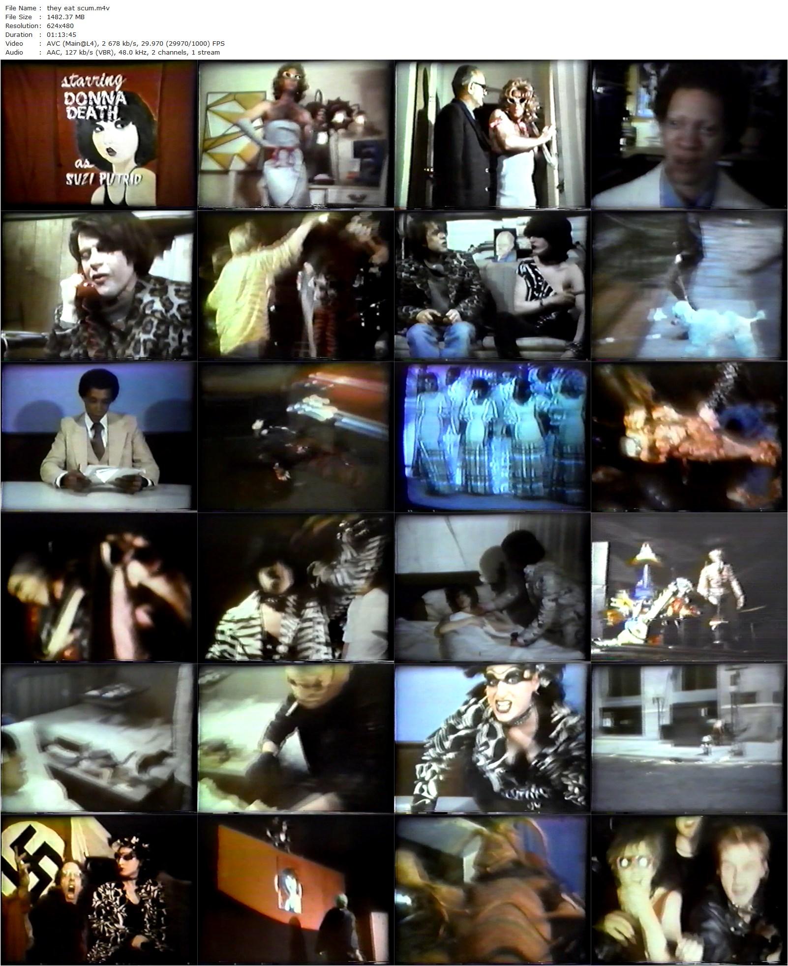 They Eat Scum (1979) Nick Zedd, Geoffrey Carey, Donna Death, Roy Dillard-poster