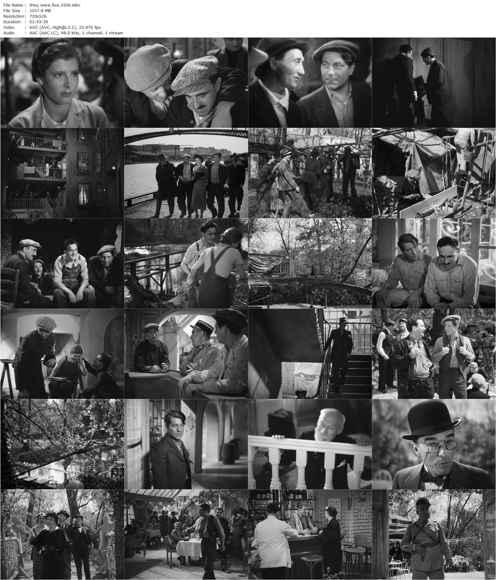 They Were Five AKA La belle équipe (1936) Julien Duvivier, Charles Vanel, Jean Gabin, Raymond Aimos-poster