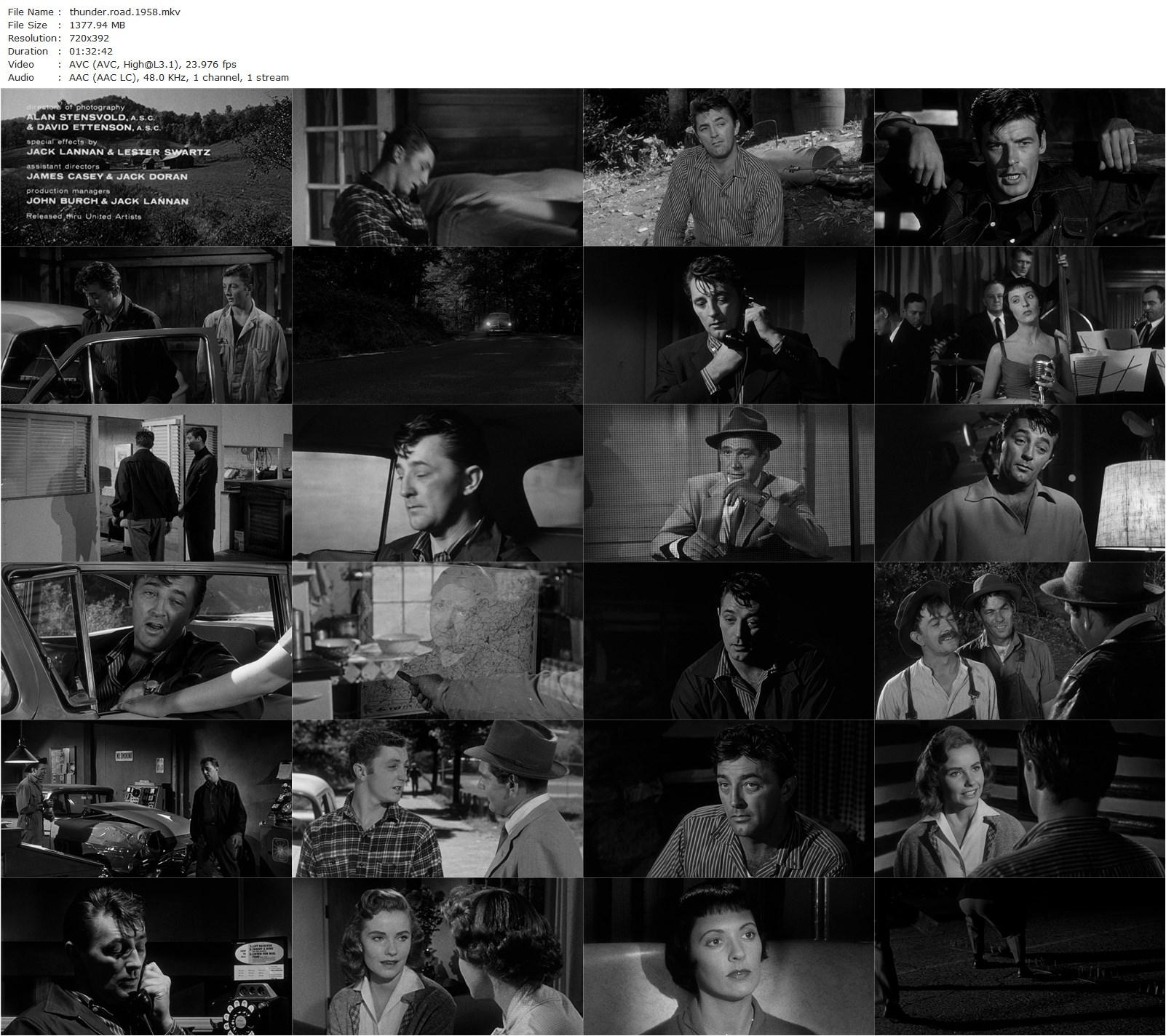 Thunder Road (1958) Arthur Ripley, Robert Mitchum, Gene Barry, Jacques Aubuchon-poster