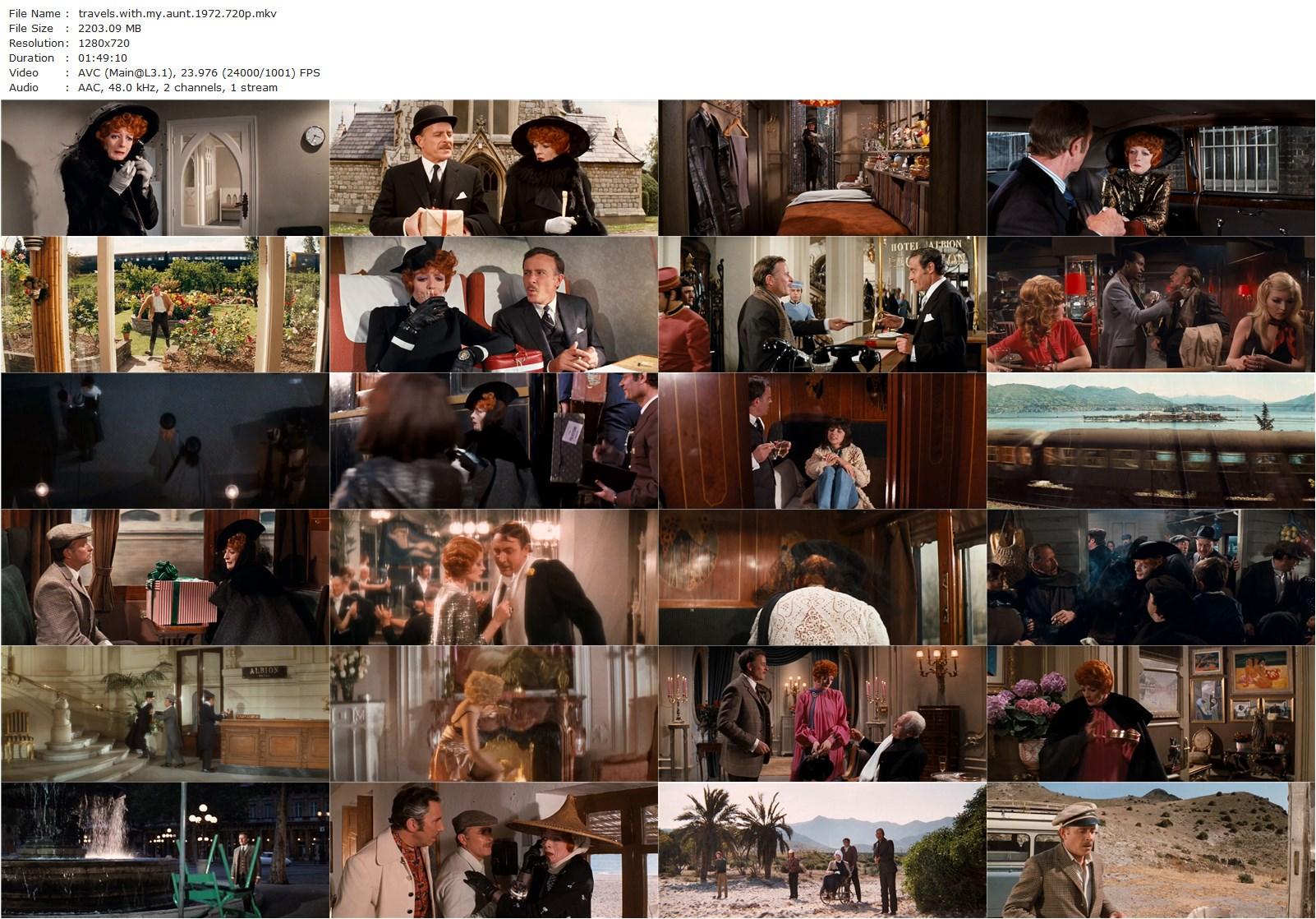 Travels with my Aunt (1972) George Cukor, Maggie Smith, Alec McCowen, Louis Gossett Jr.-poster