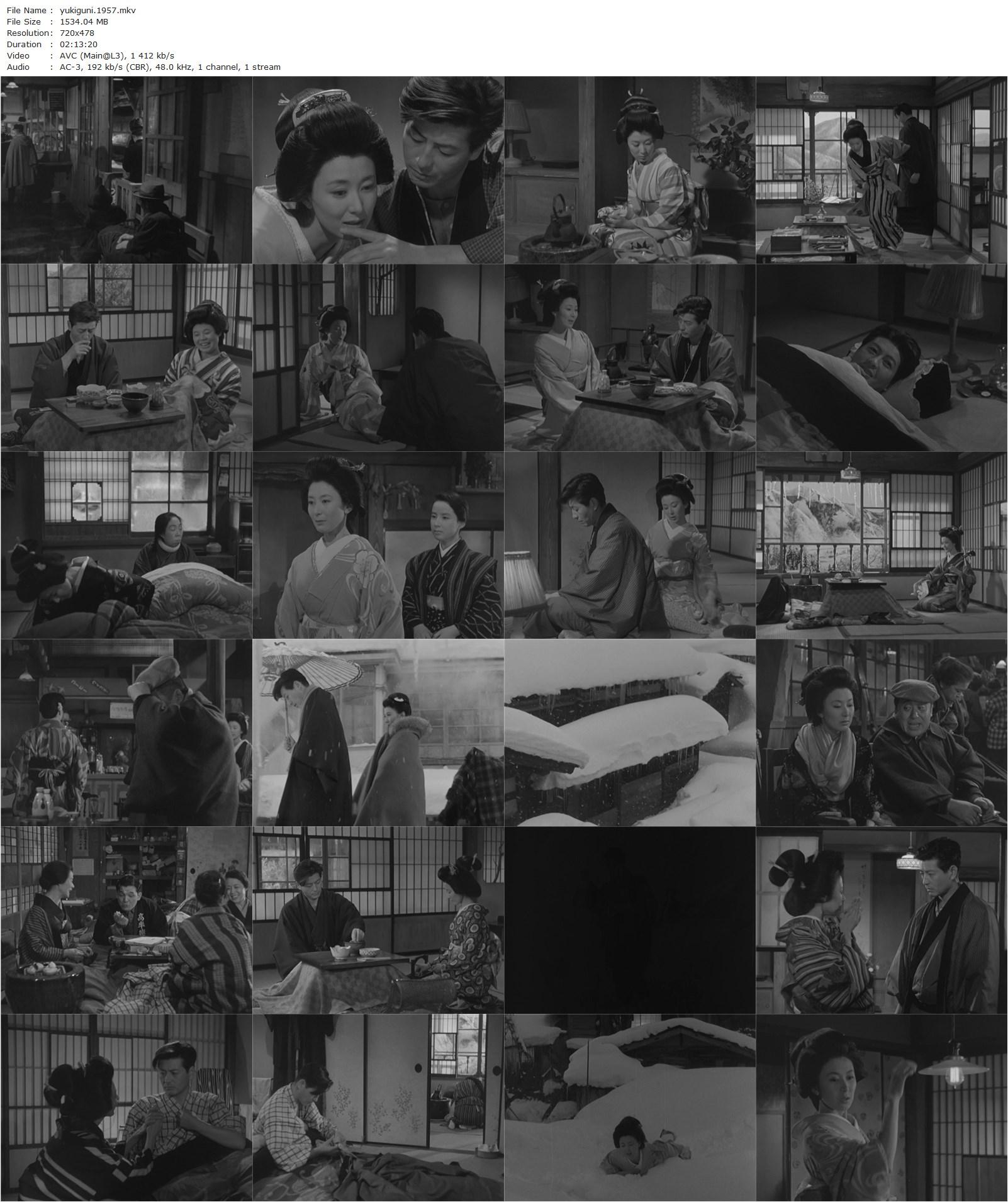 Snow Country AKA Yukiguni (1957) Shirô Toyoda, Ryô Ikebe, Keiko Kishi, Kaoru Yachigusa-poster